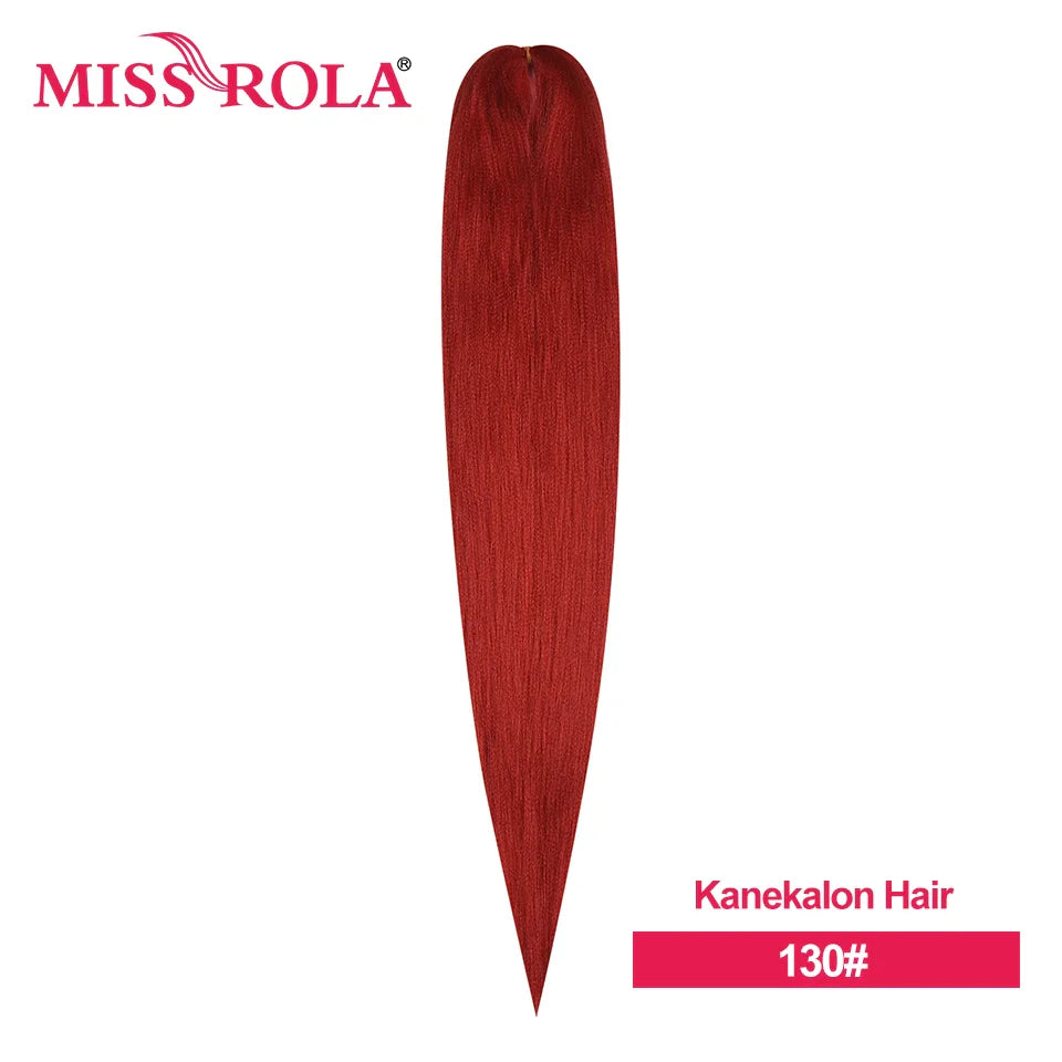 Miss Rola Synthetic Wholesale Bulk 6 Pieces 30Inch 28Inch 26Inch Pre Stretched Jumbo Braiding Hair Kanekalon EZ Twist Braid Hair