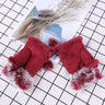 1 Pair New Fashion Faux Rabbit Hair Gloves Suede Leather Fingerless Soft Stretch Gloves Women Girls Winter Thicken Warm Mittens