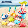 QWZ New Baby Beach Toy Sandbox Set Model Kids Play Sand Tool Mesh Shovel Game Summer Outdoor Beach Bag Toys For Children Gifts