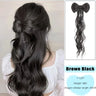 FORLISEE Bowknot Half-tie High Ponytail Wig Clip Hair Bag Meatball Head Hanfu Braid Wig Braid Ponytail