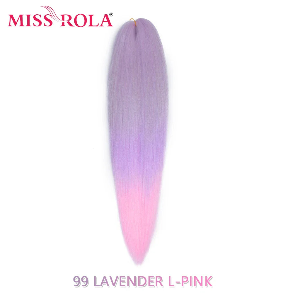 MISS ROLA Synthetic Kanekalon Hair Jumbo Braids 24 Inches100g Yaki Straight Hair Extension Pre Stretched Blonde Pink Wholesale