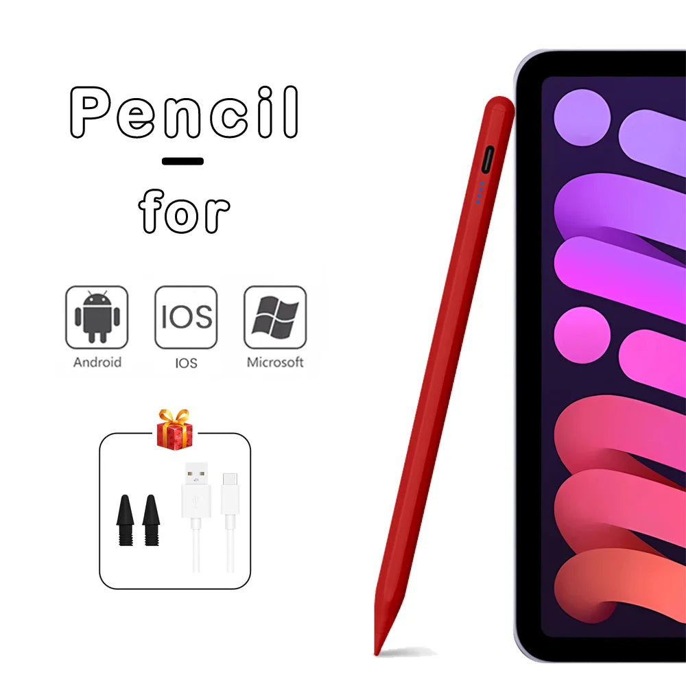 Universal Stylus Pen For IOS Windows Samsung Xiaomi Huawei Pads To Paint Write With Colorful Red Black Pink Fashional Pencil