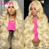 Luvin Body Wave 30 40 Inch 613 Blonde Hd Transparent Lace Frontal Brazilian Color 13x6 13x4 Lace Front Human Hair Wigs For Woman