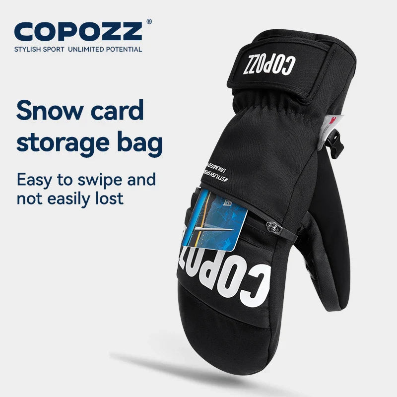 COPOZZ 3M Thinsulate Thick Adult Teenage Professional Snowboard Ski Gloves Windproof Winter Warm Thermal Snow Mittens Snowmobile