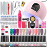 LILYCUTE Manicure Set For Quick Nail Extensions Gel Nail Polish With UV LED Nail Lamp Electric Nail Drill All For Nail Gel Tools