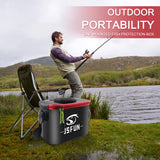 30/40/50CM Folding Fishing Bait Bucket Collapsible Fish Protection Bucket Live Fish Container with Side Pockets and Zipper Tank