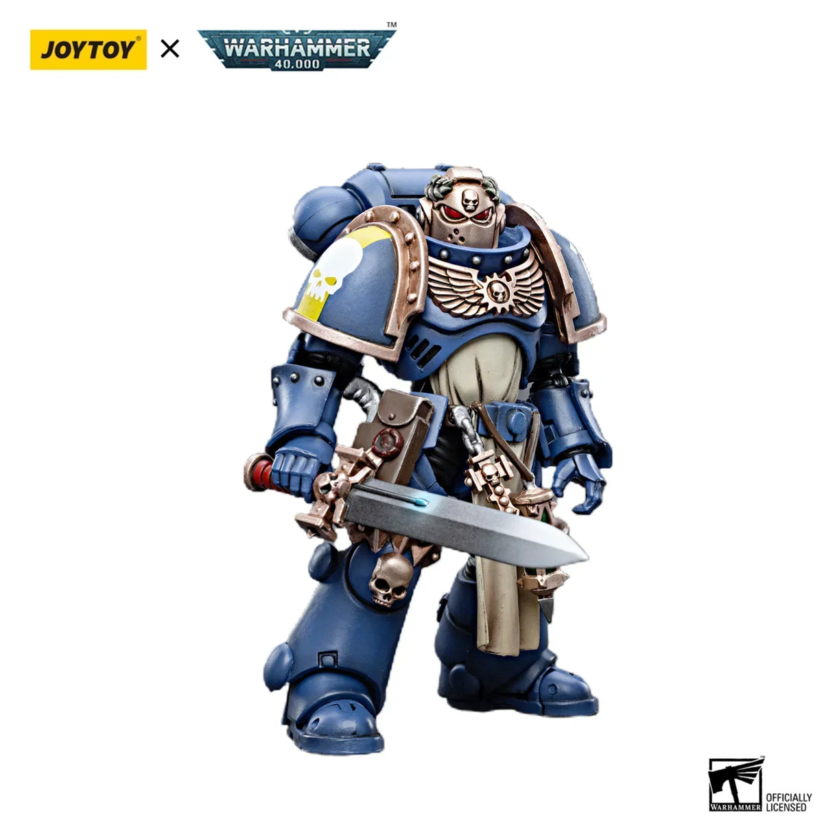 JOYTOY Warhammer 40k Action Figure Ultramarines Primaris Company Champion Parnaeus Veteran Intercessor Anime Military Model Toy