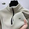 New high-quality Plush and Thickened Hoodie for Men's Winter Warmth T-shirt With Long Sleeves and Standing Collar Base Shirt Top