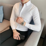 10 Color Summer New Mens Short-sleeved Shirt Cotton Casual Business Shirt Mens Slim Solid Color Formal Shirt Men Clothing 7XL