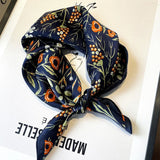 New 2023 Point 100% Mulberry Silk Scarf Fashion Women Summer Beach Small Scarves Shawl Bandana Hijab Pashmina Poncho 53*53cm