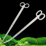 Aquarium Tools Stainless Steel Scissors Aquarium Cleaner Fish Tank Round Head Water Grass Shears for Fish Tank Trimming scissors