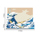 Creative Art Van Gogh Paintings The Starry Night MOC The Great Wave of Kanagawa Micro Building Blocks Education Toys Kids Gifts