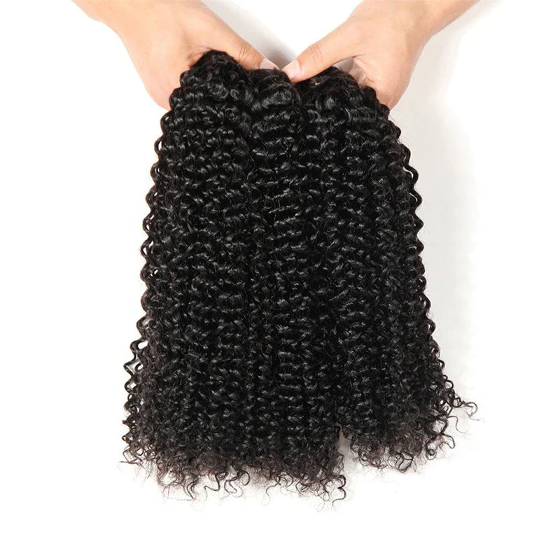 100% Human Hair Kinky Curly Bundles Raw Hair Brazilian Bundles Original Human Hair On Promotion Human Natural Hair Extensions