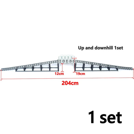 Uphill Tracks City Trains Track Rail Bricks Model straight curved soft Flexible Switch Railway  Building Blocks kids Toys