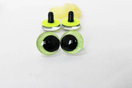 10pairs new eyes 12mm 14 16 18 20 25 30mm  3D Cartoon glitter toy safety eyes  doll eyes eyes with hard washer -C11