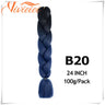 6 Pcs 24” Synthetic Braiding Hair Pink Jumbo Braids Hairstyles Purple Blue Blonde Ombre Hair Extensions For Women 100G/Pack