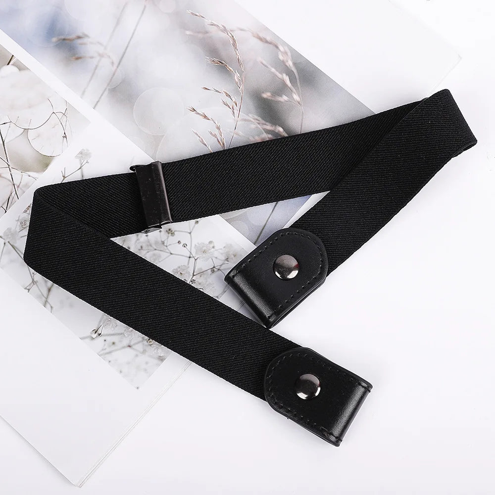 New Adjustable Stretch Elastic Waist Band Invisible Belt Buckle-Free Belts for Women Men Jean Pants Dress No Buckle Easy To Wear