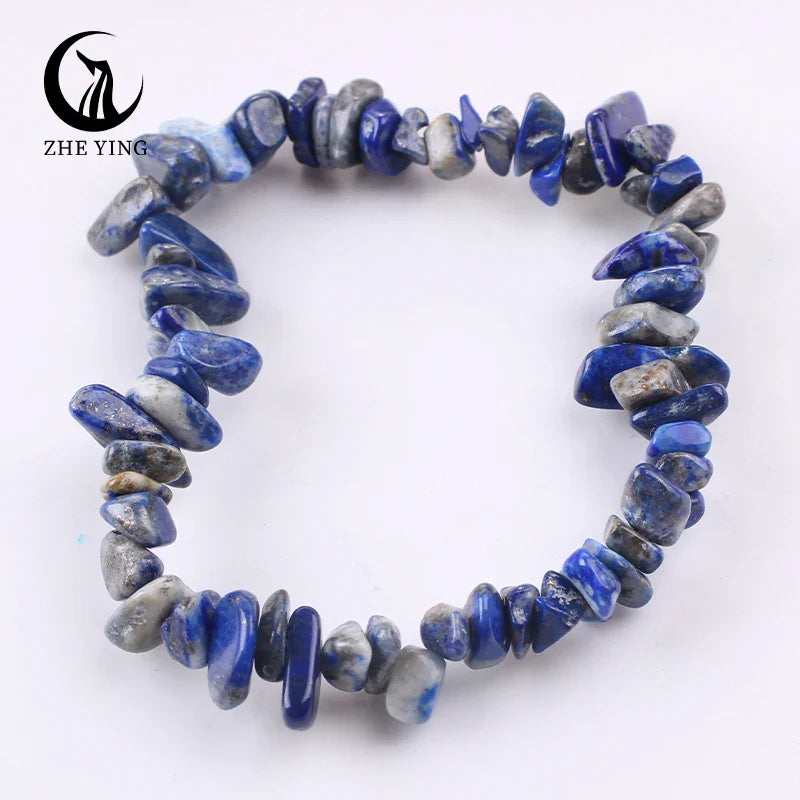 Stretch Natural 5-8mm Chips Bead Bracelet Healing Crystal Energy Fashion Jewelry for Women Men Girl Birthday Gift