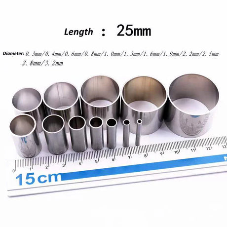 Stainless Steel Round Polymer Clay Cutting Mould Soft Clay Circle Cutter Tools Pottery Ceramic Cutting Mould 12Pcs/Set