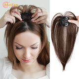 MEIFAN Synthetic False Bangs Clip-In Bangs Extension Natural Neat Fake Fringe Topper Hairpiece Invisible Clourse Hairpieces