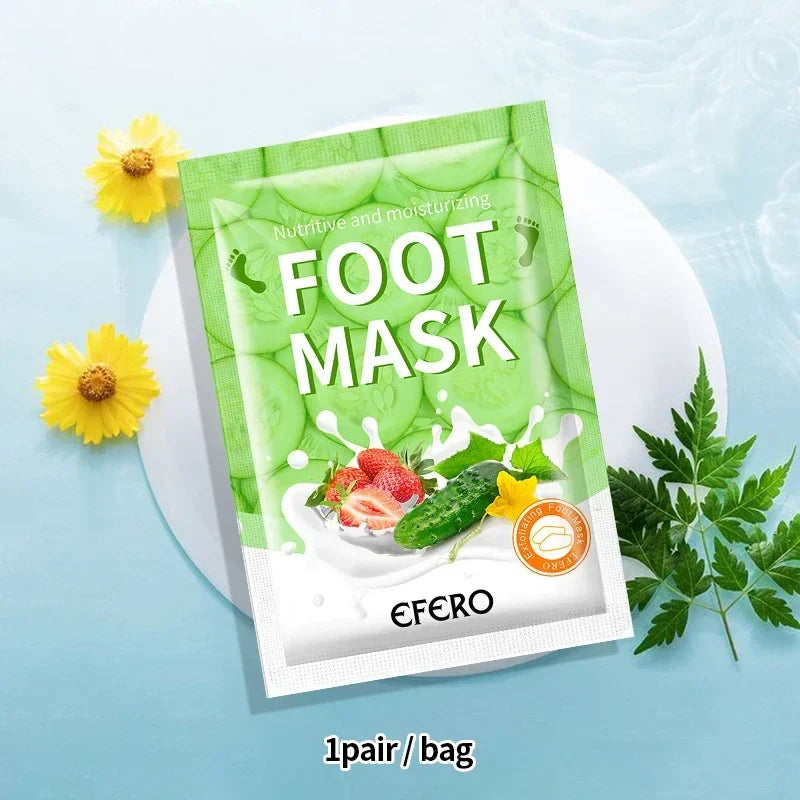 Foot Mask Exfoliating Anti Drying Cracking Heel Peeling Pedicure Socks Dead Skin Remover Spa Moisturizing Feet Lavender Mask