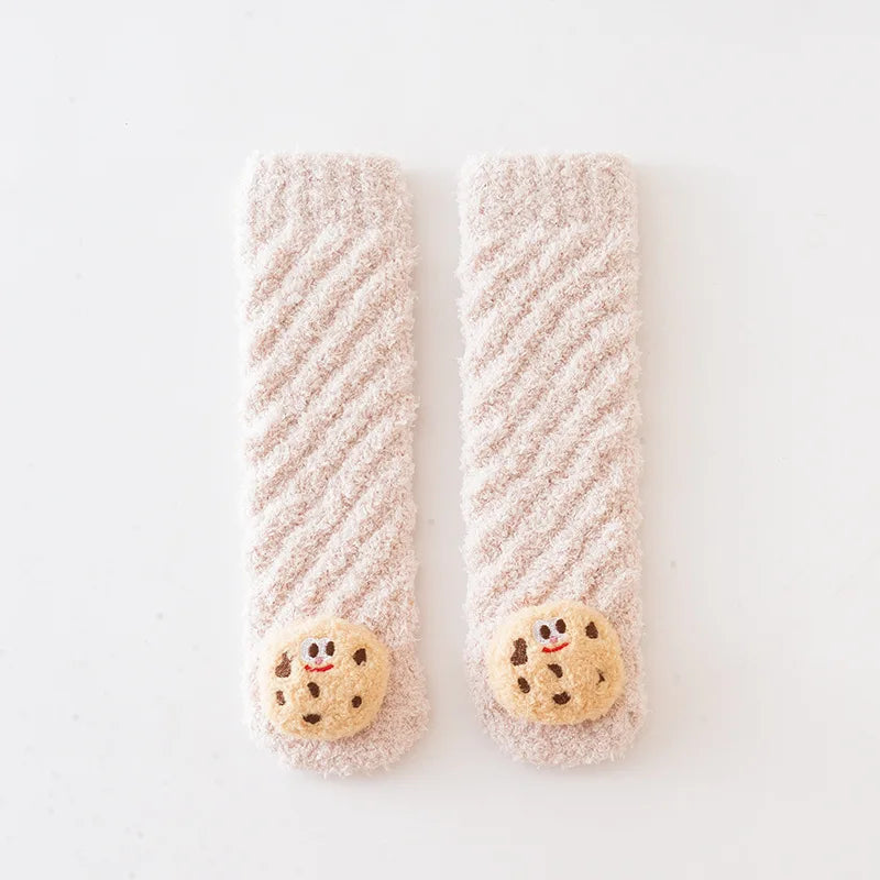 Newborn Baby Socks Cute Bear Socks Infant Kid Cotton Toddlers Leg Warmers Knee Soft Velvet Long Baby Socks for Girls Boy