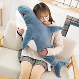 30/45/60/80/100cm Funny Joy Cute Shark Plush Toy Soft Stuffed Animal Reading Pillow for Birthday Gifts Cushion Doll Gift