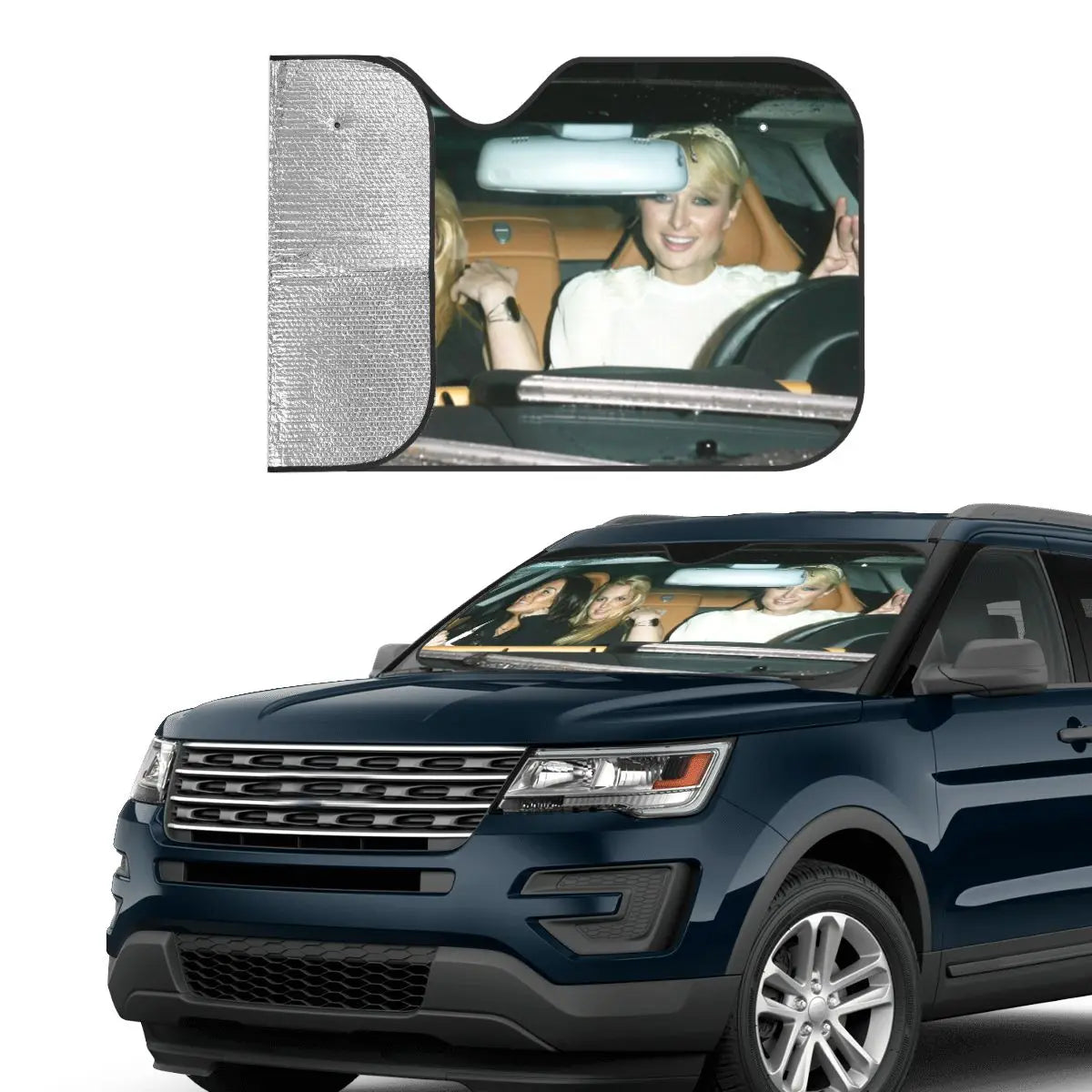 Paris Britney Lindsay Sun shade Windscreen Awesome Car Front Windshield 76x140cm Sunshade Visor Heat Reflector