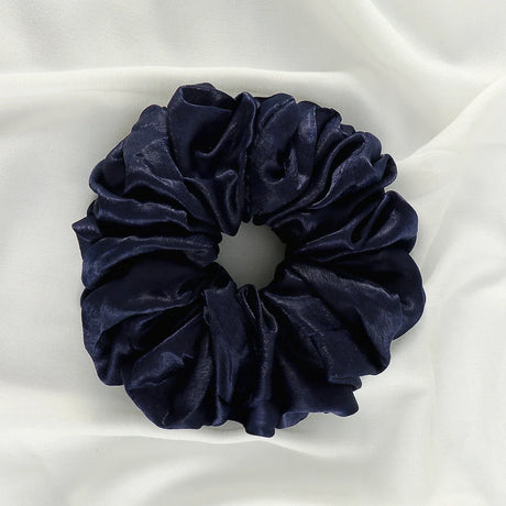 Big Size Shiny Chiffon Scrunchies for Muslim Women Custom Elastic Volumizing Oversized Neat Stitching Malaysian Bunch Hair Tie