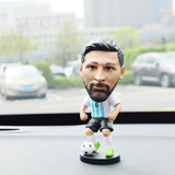 Quality Auto interior Decoration Accessory Q-Version Bobblehead Football Star Spring Head Ornament Car Decor Accessories Voiture