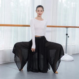 Women Modern Dance Training Pants Loose Dance Pants Adult Girl Classical Dance Chiffon Pants Wide Leg Pants Body Yoga Pants