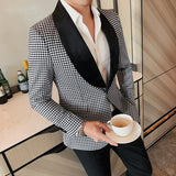 High Quality Fashion All Fashion Casual Solid Color Handsome Smart Casual  Four Seasons  Blazers  Polyester  Single Breasted