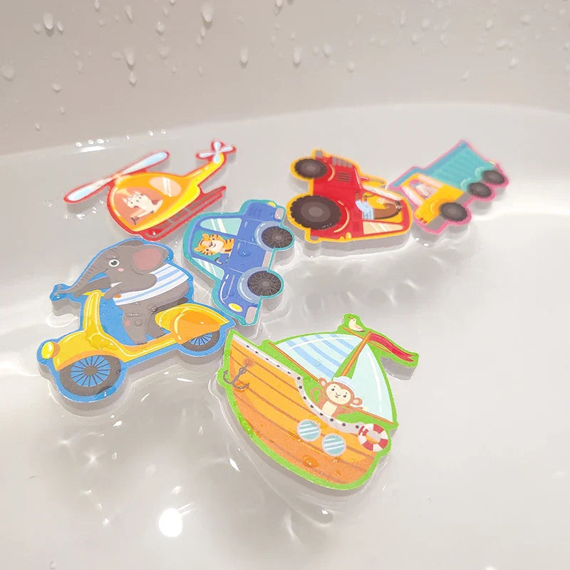 Children Bathroom Stickers Toys Baby Cognitive Soft EVA Animals Sticker Floating Foam Bath Toys for Kids Baby Water Bathtub Toys