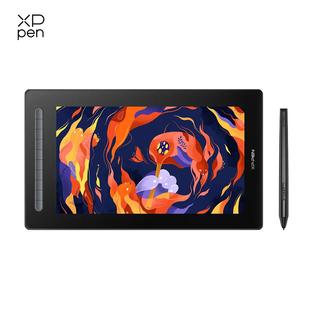 XPPen Artist 16 Graphic Tablet Monitor Drawing Pen Display 127% sRGB X3-powered Stylus 10 Keys Tilt Support Windows Mac Android