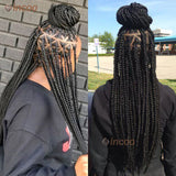 Triangle Knotless Full Lace Braided Wigs with Baby Hair Cornrow Braided Wigs for Black Women Synthetic Box Braiding Wig African