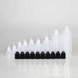 100pcs 5ml-120ml LDPE Empty Plastic Squeezable Bottles Eye Dropper E Liquid Juice Refillable Containers with Caps and Plug Tips