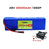 48V 60Ah High Capacity 13S2P 18650 Li-ion Battery for Bafang Electric Bike Retrofit Kit 1000w 54.6V 2A Charger + XT60 Plug