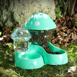 1.8L/500g Cat Automatic Feeder Mushroom Shape Water Bottle Cat Bowl Feeding & Watering Supplies Dog Water Dispenser Pet Products