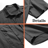 Men's Tactical Short-sleeved Shirt Summer New Outdoor Multi-pocket Quick-drying Military Cargo Shirt Hiking Fishing Work T-shirt