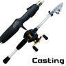 Ghotda Casting Fishing Rod Combo Telescopic Carbon Rod and Baitcasting Reel Portable Travel Fishing Rod  Kit Baitweight 10-30g