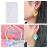 Exquisite Jewelry Making Mold DIY Crystal Dropper Mirror Face Multiple Collection Love Moon Leaf Earrings Pendant Silicone Mold