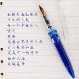 High Quality 0.38/0.5mm Fountain Pen Transparent Acrylic Large-Capacity Piston Filling Student Writing Ink Pen