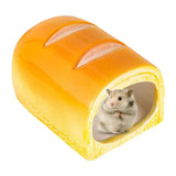 Ceramic Hamster Hut Cooling Small Pet Ceramic House Dwarf Hamster Small Rodents Hideout Habitat Cool Down In Yellow Bread Shape