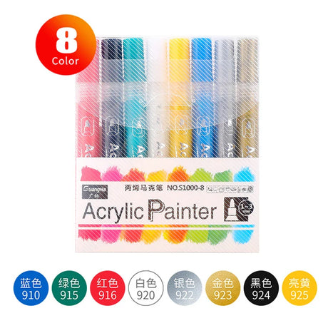 36 Colors Acrylic Paint Markers Pens Set for Rock Painting, Stone, Ceramic, Glass, Wood, Canvas. Fabric DIY Crafts Art Supplies