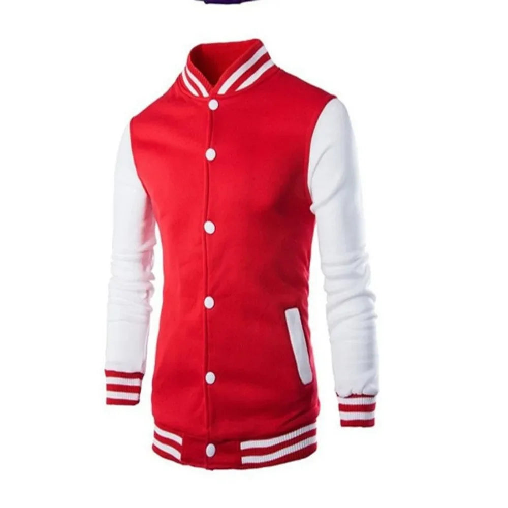 Jacket European Size Men's Stand Collar Baseball Shirt Jacket