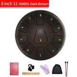 Steel Tongue Drum 8 Inch / 6 Inch 11 Notes Handpan Drum Drumstick Mallet Finger Percussion Tongue Tambourine for Meditation Yoga