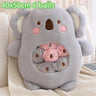 Cartoon Ramen Puff Cookie Bag Bubble Tea Plush Pillow Stuffed Kawaii Animals Axolotl Yellow Duck Bat Bunny Small Balls Candy Bag