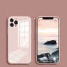 Soft Silicone Frame Phone Case For iPhone 15 14 13 12 Mini 11 Pro XS Max XR X SE 2020 8 7 Plus Tempered Glass Back Cover