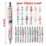 12pcs Anime Figure Sailor Moon Kawaii Cartoon Peripheral Ballpoint Pen Animation Derivatives Student Stationery Festival Gift