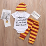 Newborn Baby Clothes 3 Pieces Sets 2023 Halloween Little Wizard Tops+Pants+Hat Toddler Babe Boy Girl Outfits